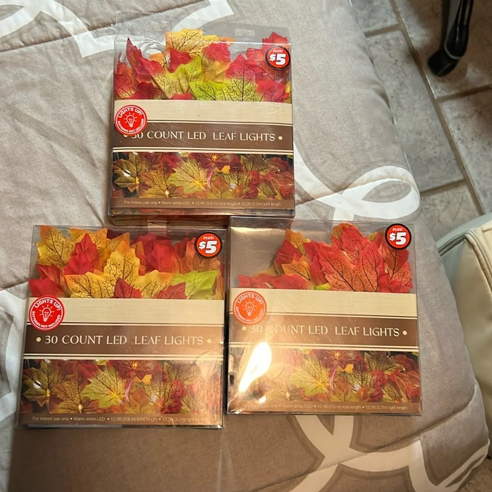 Fall leaves LED lights, 3 boxes